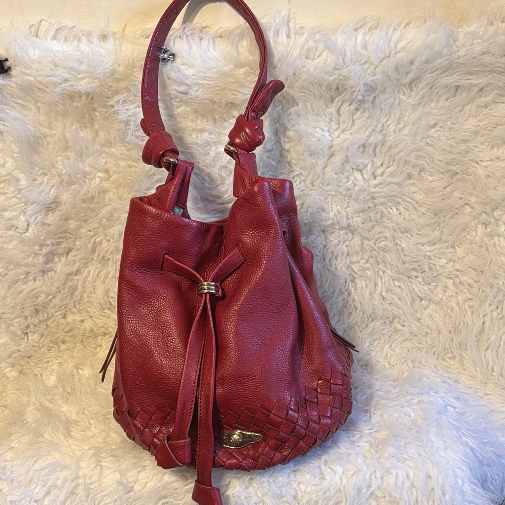 Elliott Lucca Red Leather Hobo Bag